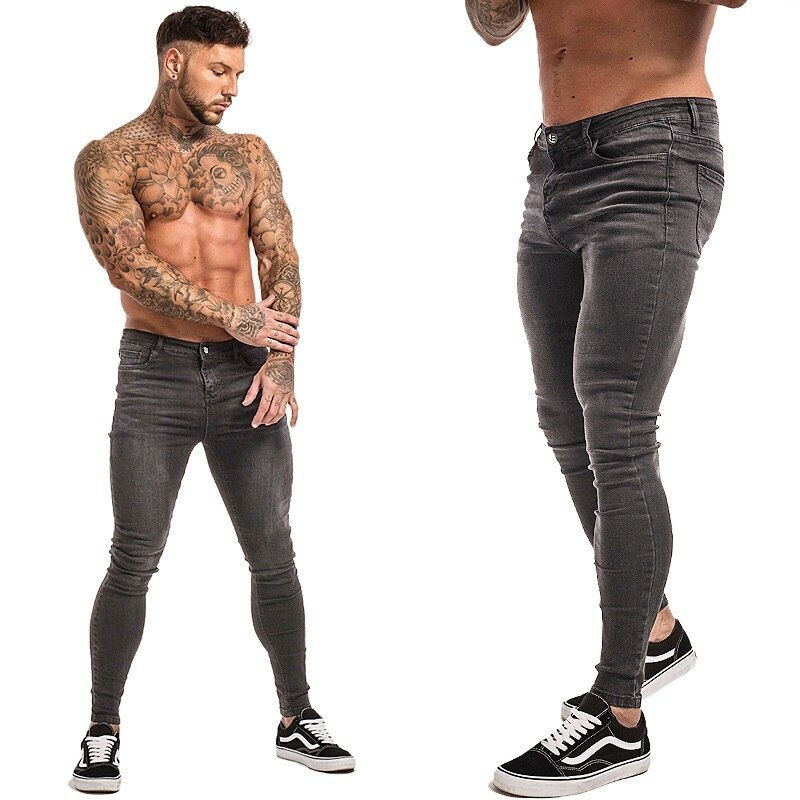 Thumbnail: Jeans Men Elastic Waist Skinny Jeans Men 2020 Stretch Ripped Pants