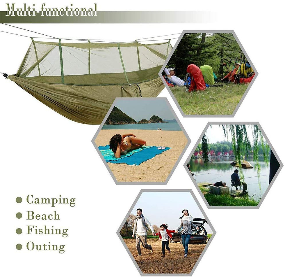Thumbnail: Portable Outdoor Camping Hammock With Mosquito Net 1-2 Person Go Swing Garden H