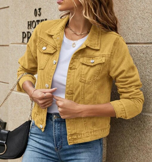 Thumbnail: Denim Jacket Women Clothing Coat Women Winter Jacket European and American Fash