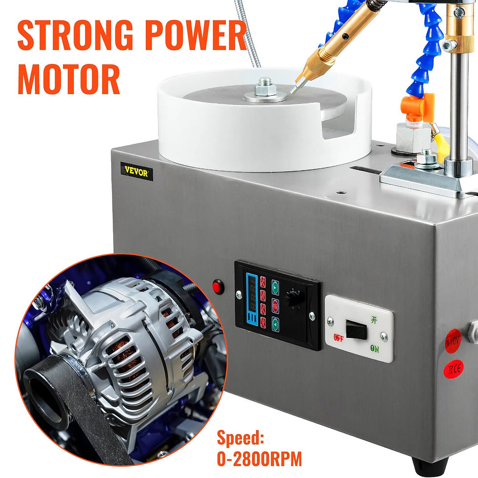 Thumbnail: VEVOR 180W Gem Faceting Machine w/ Faceted Manipulator Led Light Water Pump 280