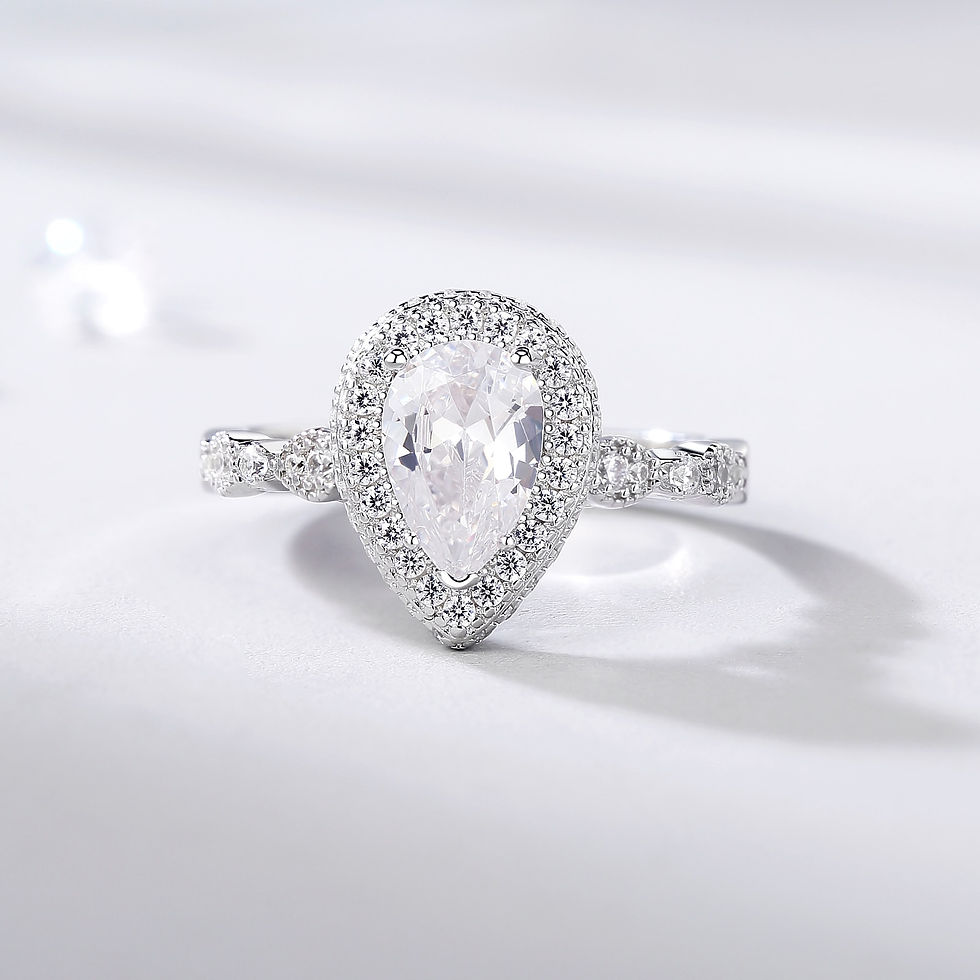 Thumbnail: Newshe 925 Sterling Silver Aesthetic Wedding Engagement Ring for Women