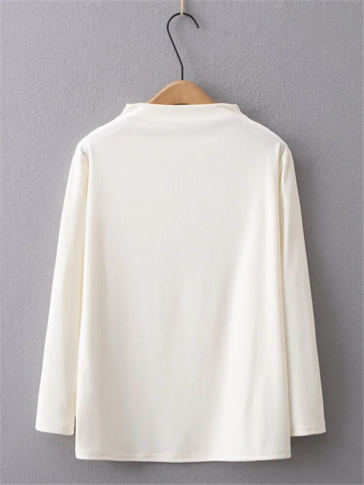 Thumbnail: Plus Size Women's Clothing New In Autumn And Winter Solid Color Stand Collar St
