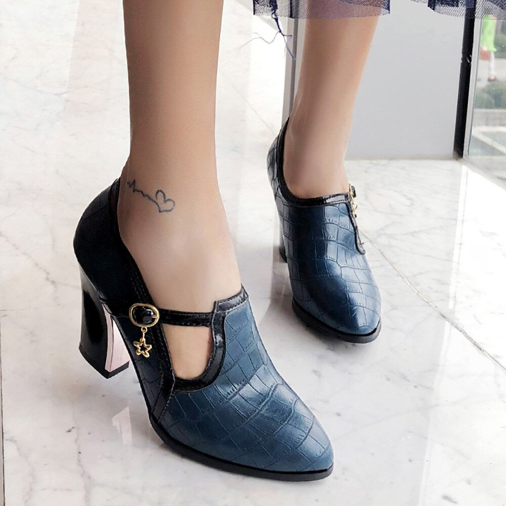 Brand New Elegant Blue Red Women Bridal Pumps Sexy High Heels Lady Party Shoes