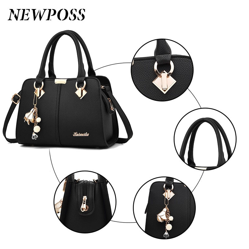 Thumbnail: Newposs Famous Designer Brand Bags Women Leather Handbags 2022 Luxury Ladies Ha