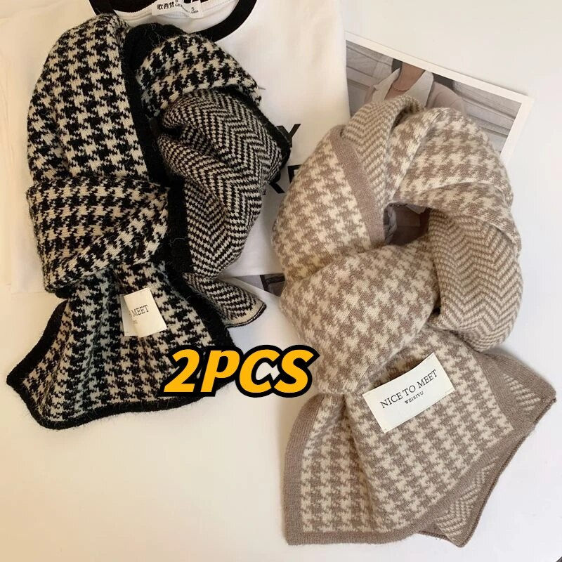 Miniatura: 2PCS Advanced Atmosphere Scarf Women's Winter Korean Edition Atmosphere Feel Do