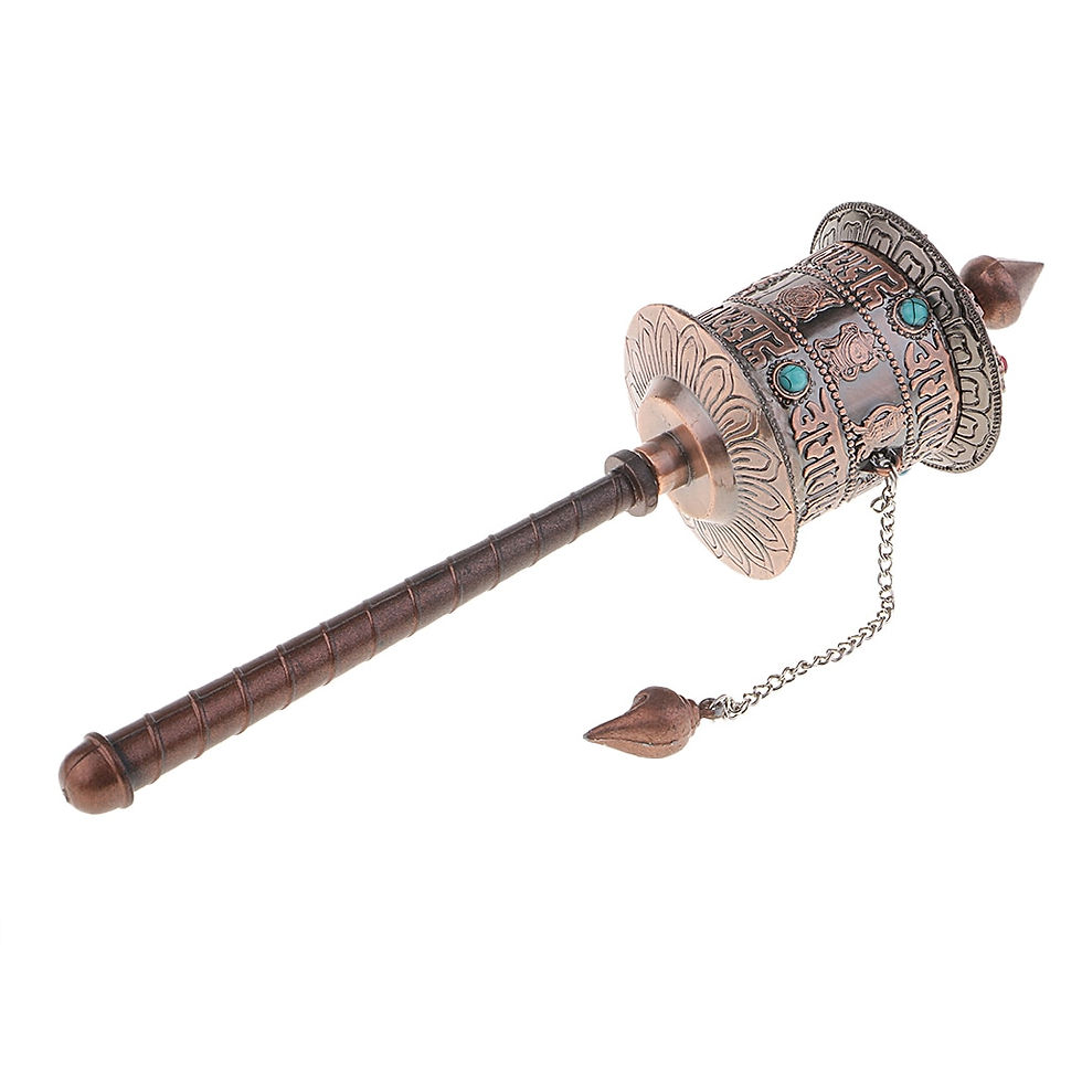 섬네일: 1 Piece Handcrafted Tibetan Prayer Wheel Alloy + Wood + Plastic Collectibles