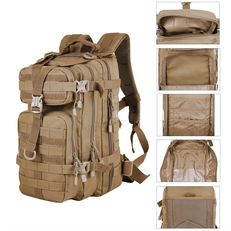Μικρογραφία: Men Army Military Tactical Backpack 1000D Polyester 30L 3P Softback Outdoor