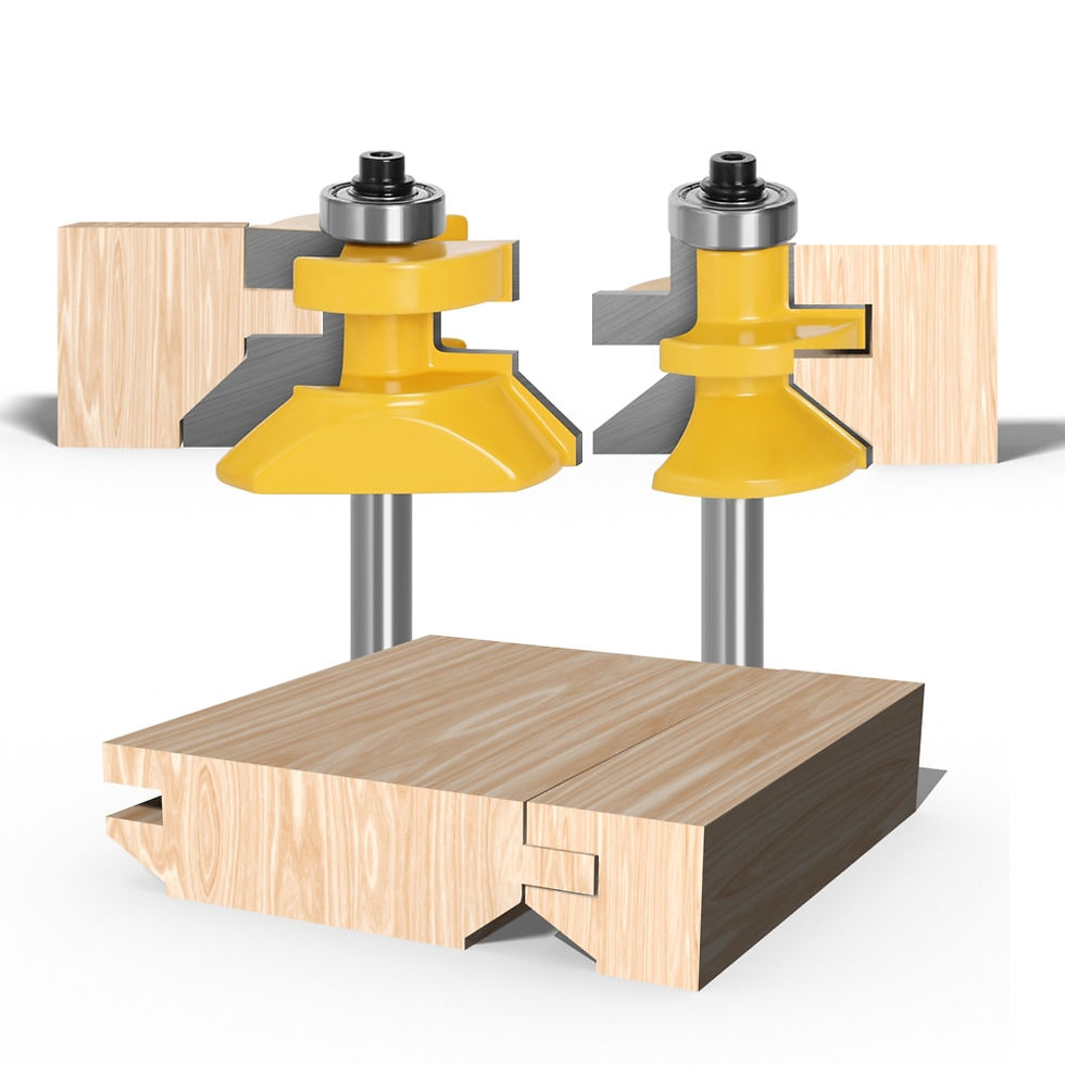 Thumbnail: 2pcs 8mm Shank 120 Degree Router Bit Set Woodworking Groove Cutters Tungsten Al