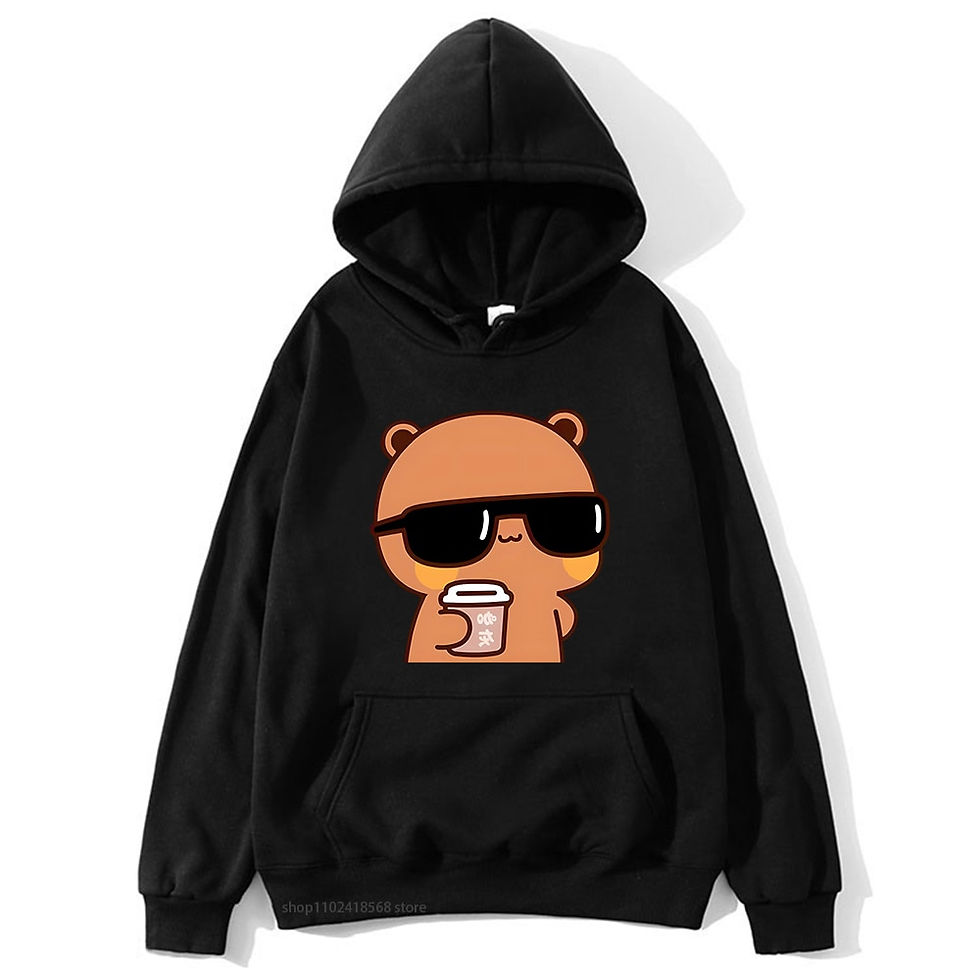 Miniaturbild: Couple Hoodies Bubu Is Watching Movie With Dudu Plus Size Sweatshirt Cartoon Ka