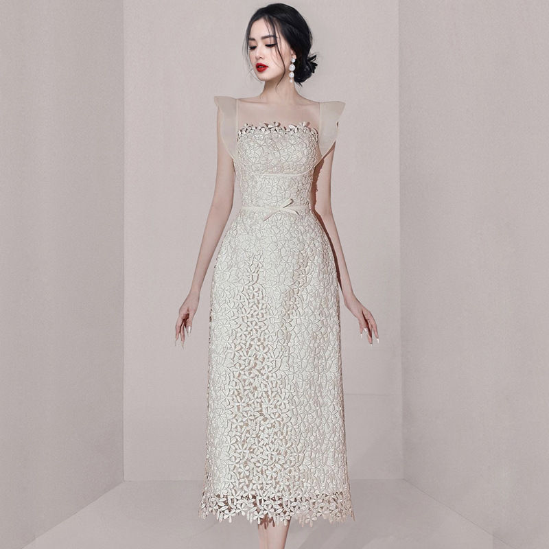 Indexkép: Small Group Temperament Patchwork Lace High Waisted Dress