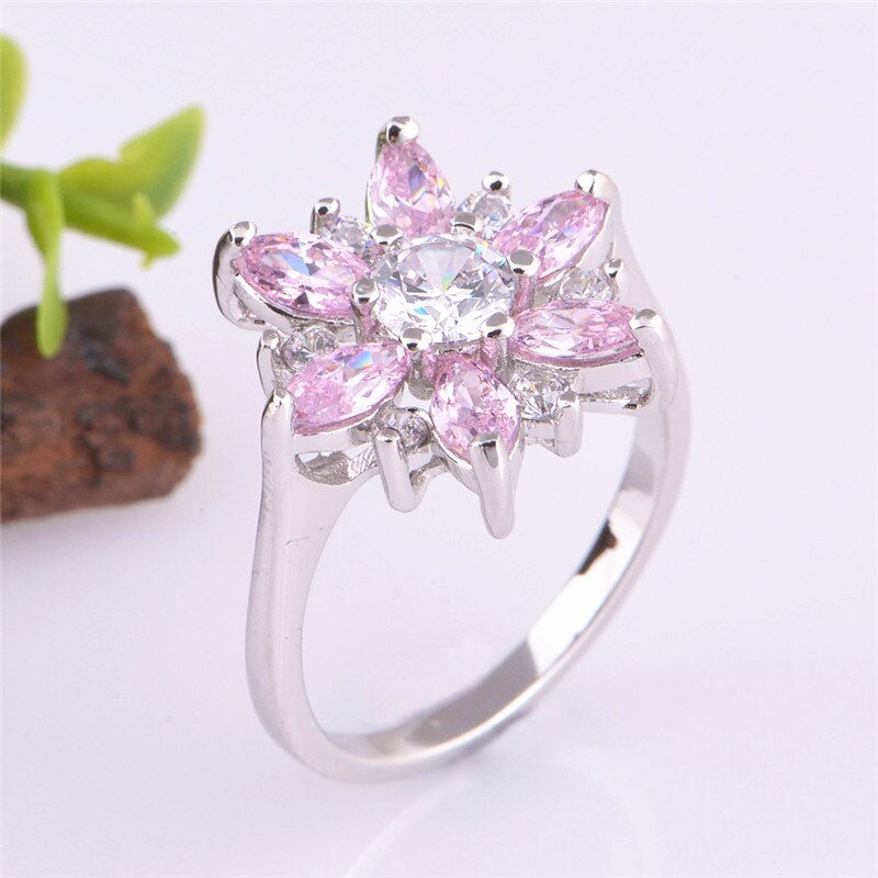 Thumbnail: US STOCK Uloveido Mystic Ring Modern Jewelry Crystal Engagement Ring for