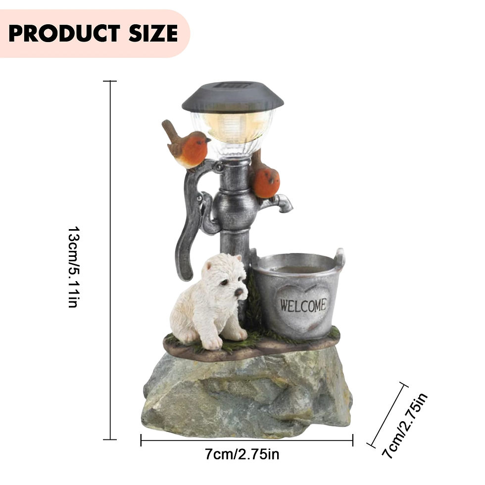 Thumbnail: Solar Light Cat Dog Rabbit Garden Statues Garden Animal Statue Yard Decorative