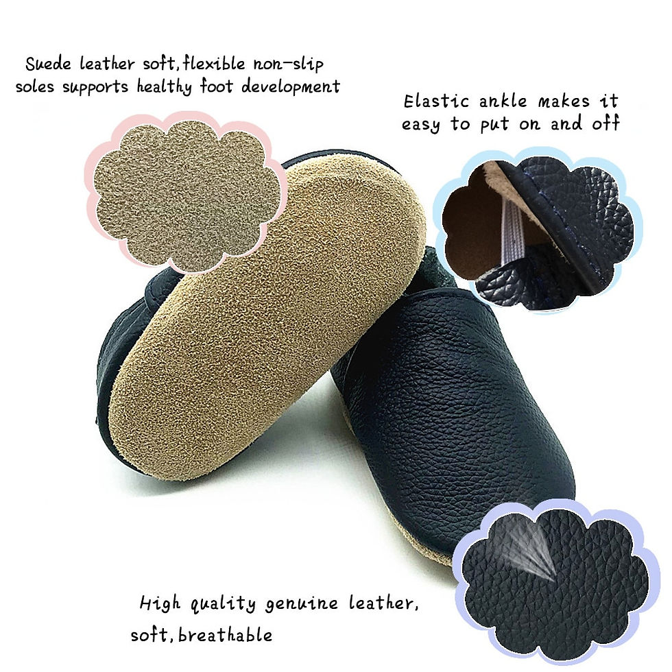 Thumbnail: Baby Shoes Cow Leather Bebe Booties Soft Soles Non-slip Footwear Toddler First