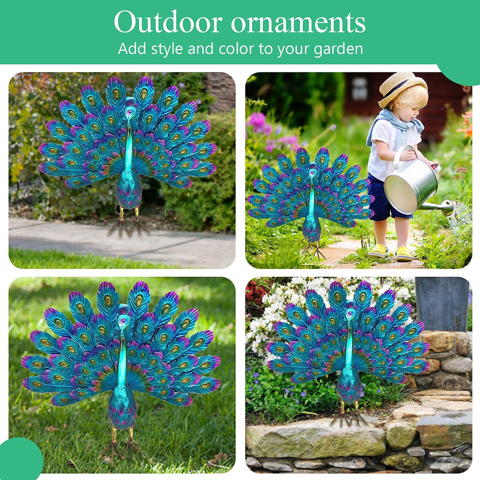 Миниатюра: Peacock Classic Figurine Garden Supplies Iron Beautiful Statue Craft Handicraft