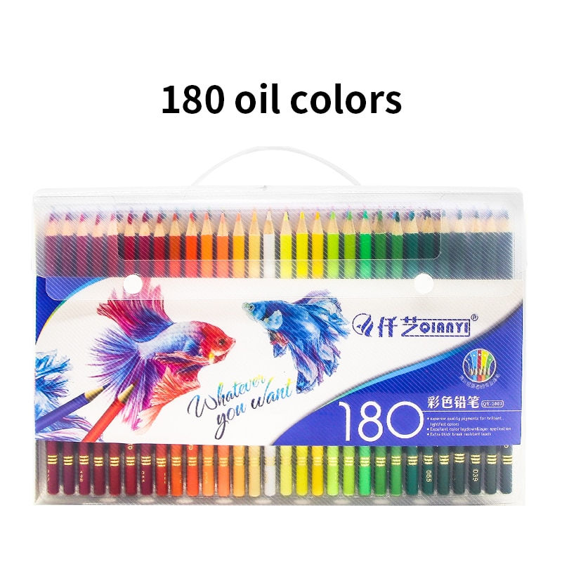 Miniature : 48/120/160/150/180 Professional Oil Color Pencil Soft Wood Watercolor crayon de