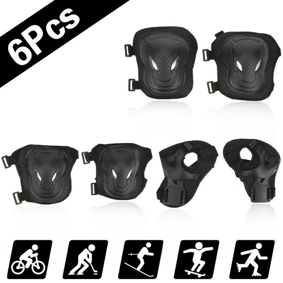 Miniatiūra: Women Men Elbow Wrist Knee Pads Protective Gear Set Skate Roller Cycling Bike