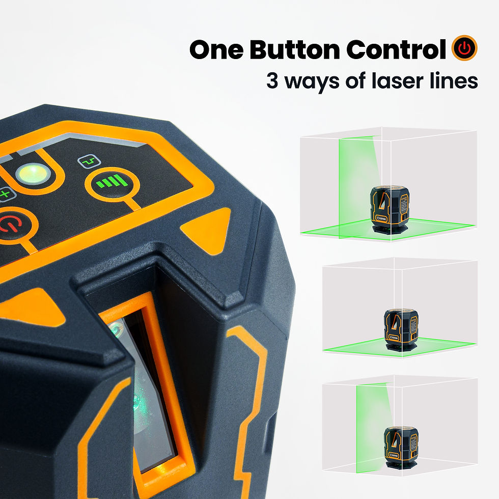 Thumbnail: Floor Laser Level 5 Lines Green Self Levelling 360° Horizontal And Vertical Cr