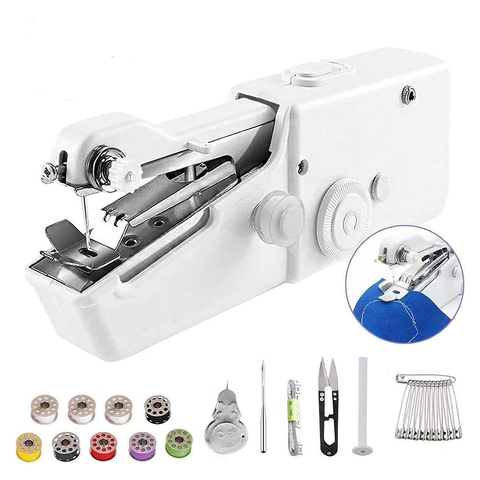 Thumbnail: Portable Hand Sewing Machine Electric Sewing Machine Set Presser Foot Overlock