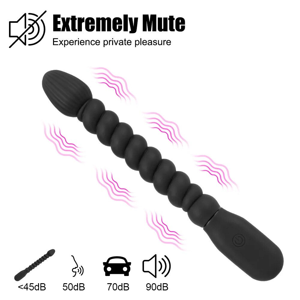 Anal Vibrator Anal Beads Sex Toys For Men Women 10 Speed Dual Motor Vibrators B