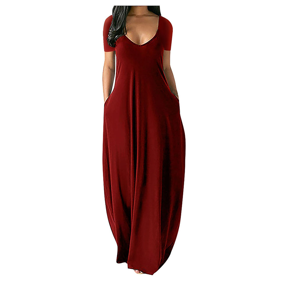 Thumbnail: Sexy Women Dress Summer Solid Casual Short Sleeve Maxi Dress For Women