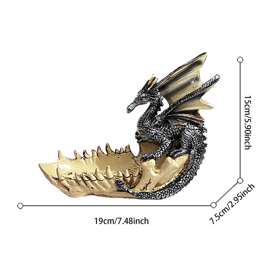 Thumbnail: Resin Dragon Storage Decor Dinosaur Skull Decorative Figurines Statue Ornament