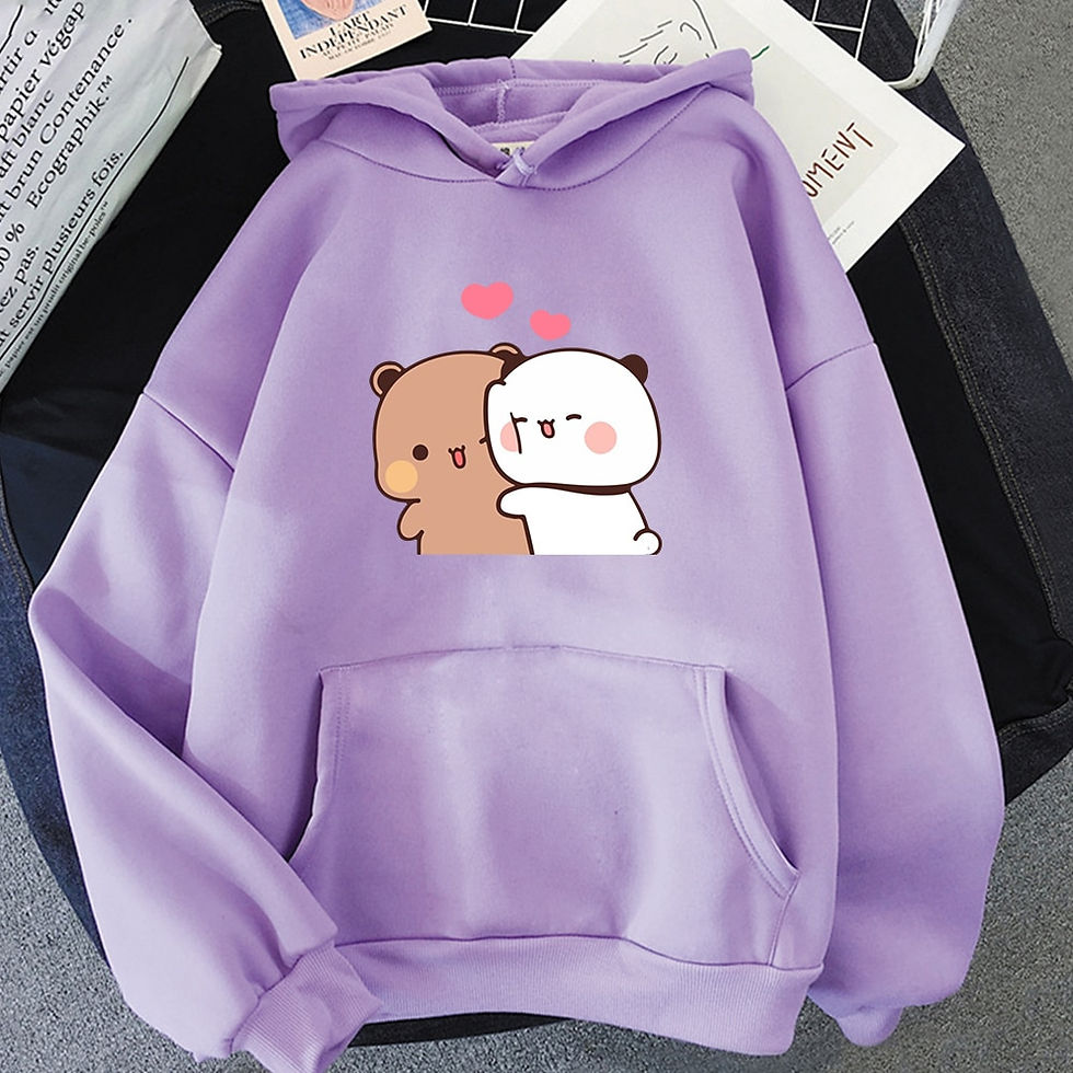 Thumbnail: Cartoon Panda Bubu And Dudu Women Plus Size Hoodie Sweatshirt Kawaii Harajuku R