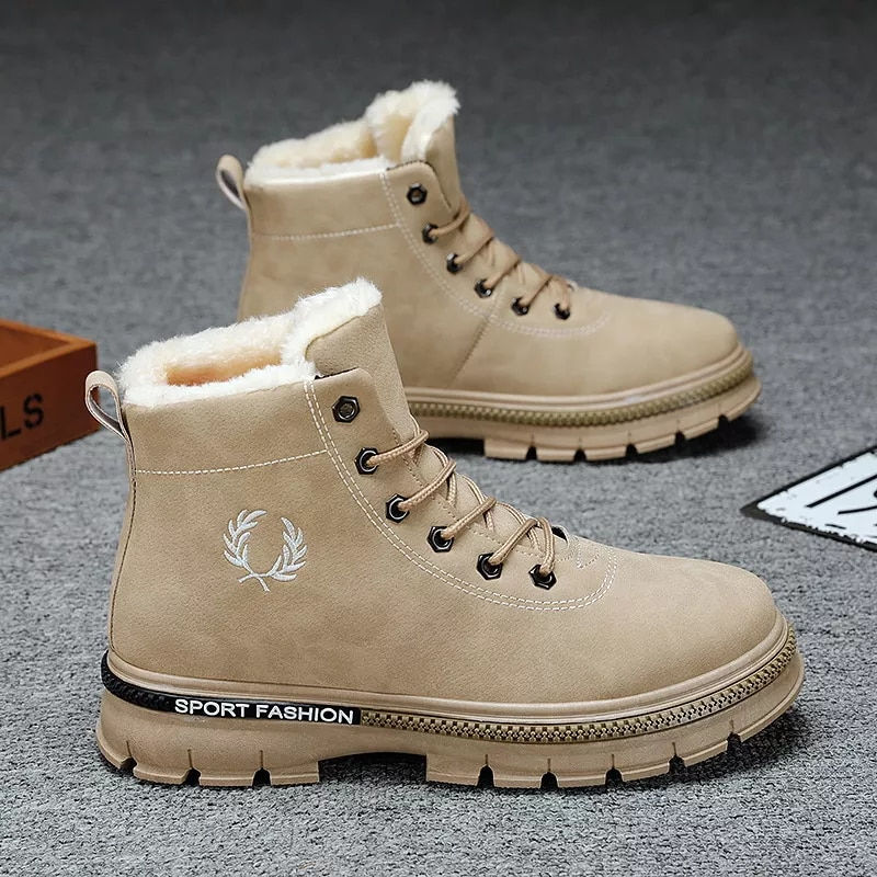 Miniaturbild: 2022NEW High Quality Leather Boots Male Winter Casual Motorcycle Ankle
