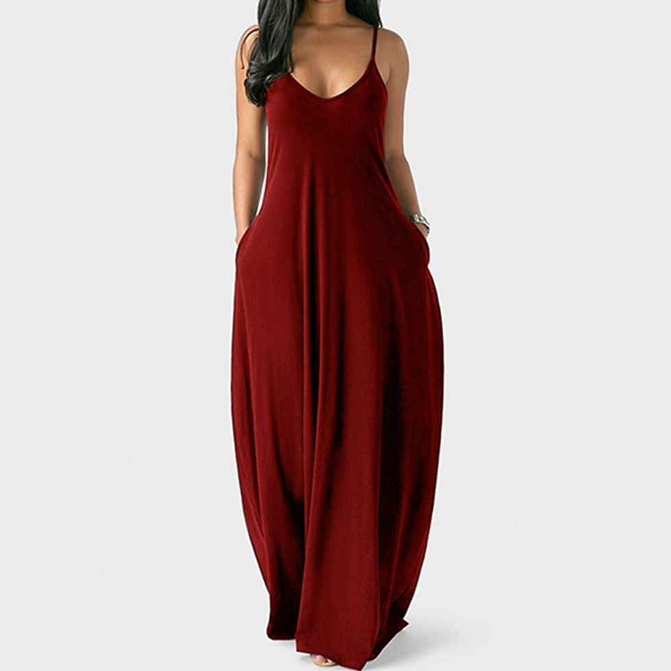 サムネイル： Fashion Summer Maxi Dress Women's Printed Sundress Casual Strap Tank Dress