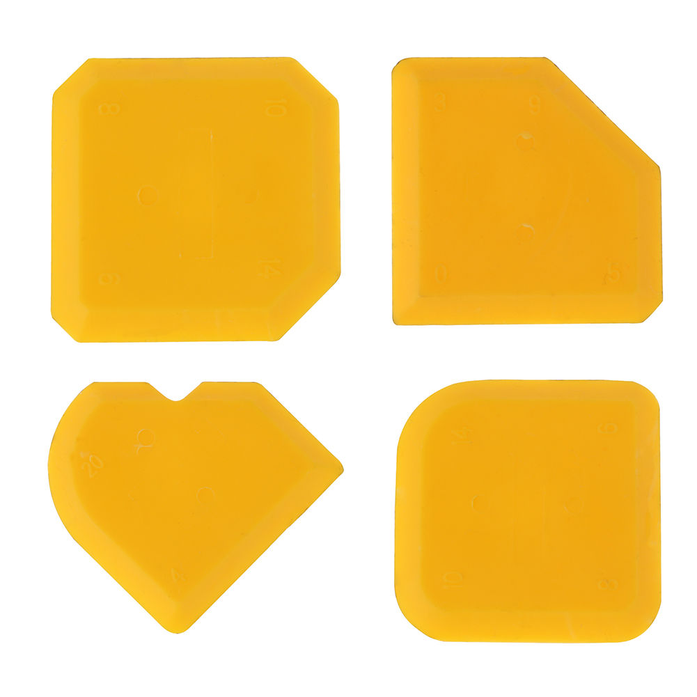 4pcs Silicone Glass Cement Scraper Sealant Grout Remover Home Finishing Caulkin