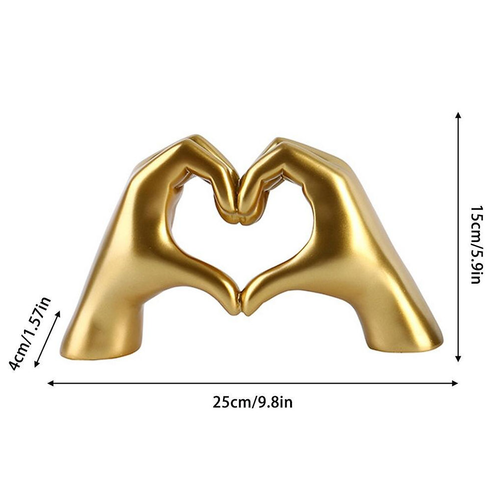 Thumbnail: Europe Style Heart Gesture Sculpture Resin Abstract Hand Love Statue Figurines