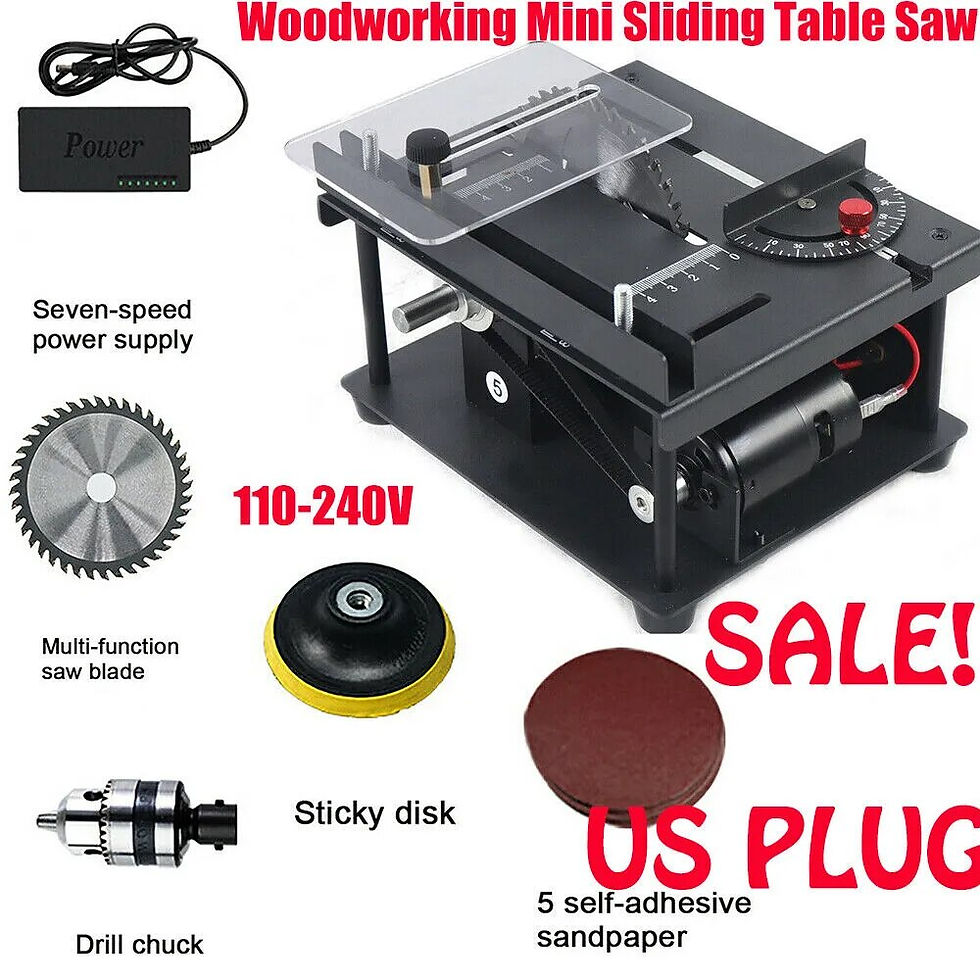 Thumbnail: Mini Sliding Table Saw Kit Multifunction Woodworking DIY Hobby Model Sliding Cu