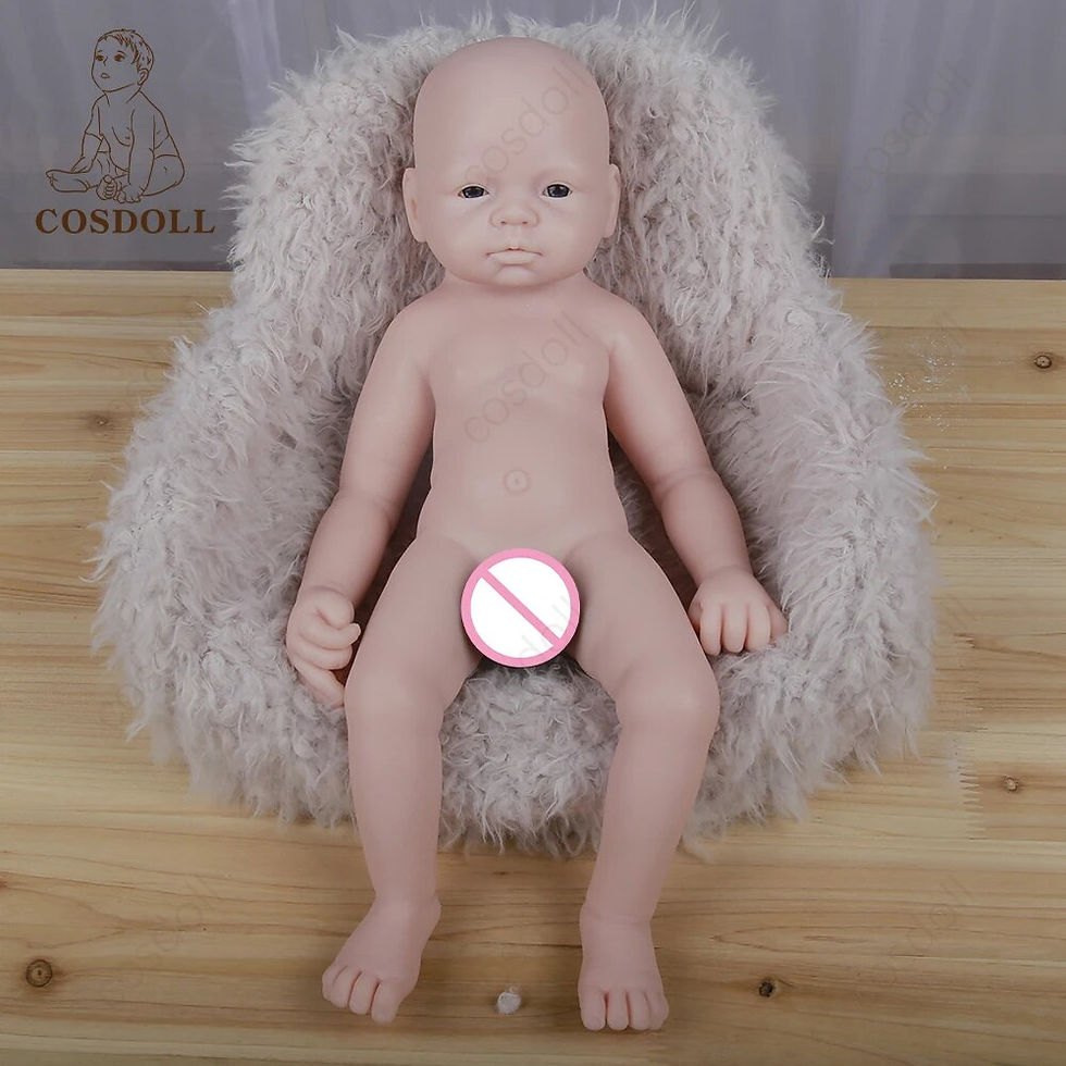 Thumbnail: COSDOLL 3.2kg 19 inch Full Body Silicone Baby Doll Boy Toy Newborn Soft Realist