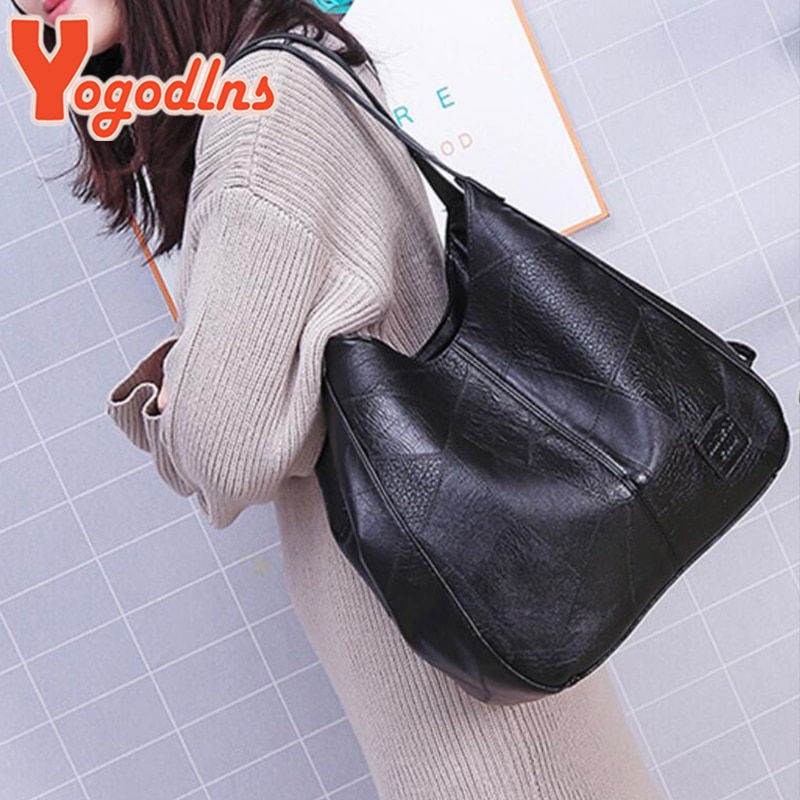 थंबनेल: Yogodlns Vintage Women Hand Bag Designers Luxury Handbags Women Shoulder Tote F