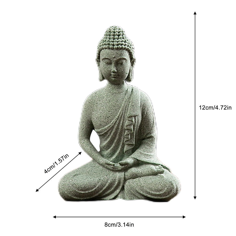 Thumbnail: Stone Buddha Statue Mini Buddha Yoga Meditation Statue Exquisite And