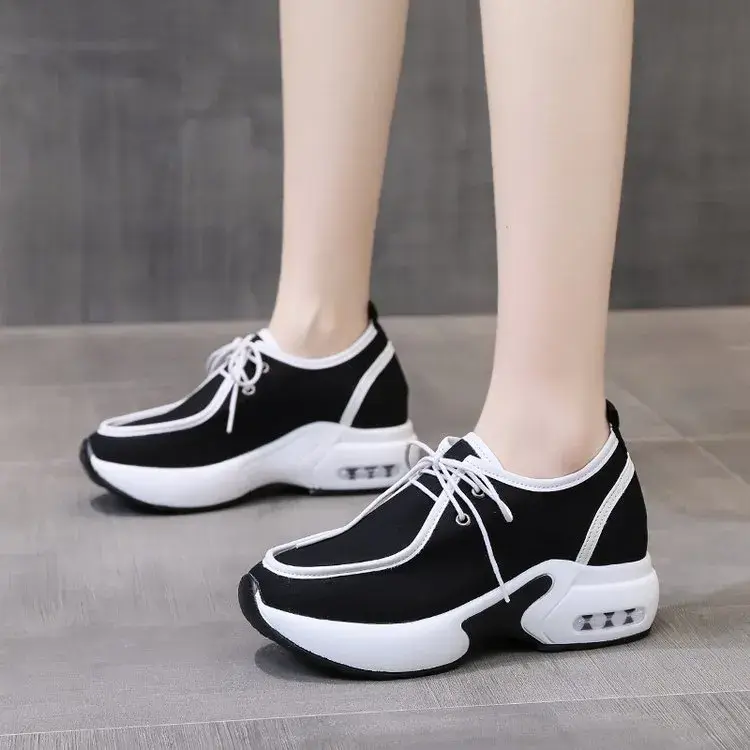 Thumbnail: New Women Sneakers Fashion Platform Lace Up Casual Sports Shoes Comfortable Run
