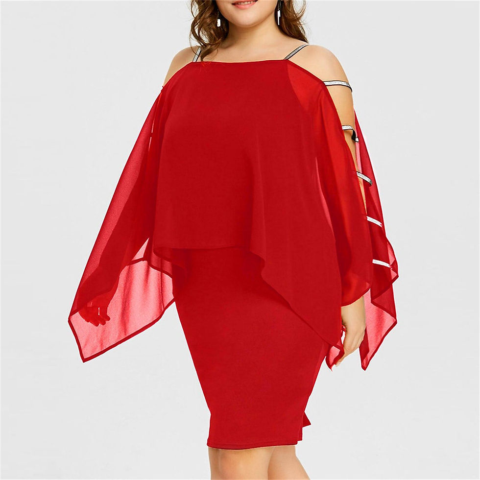 Thumbnail: Ladies Lace Swing Dresses Retro Half Sleeve Plus Size Solid Color Off-The-Shoul