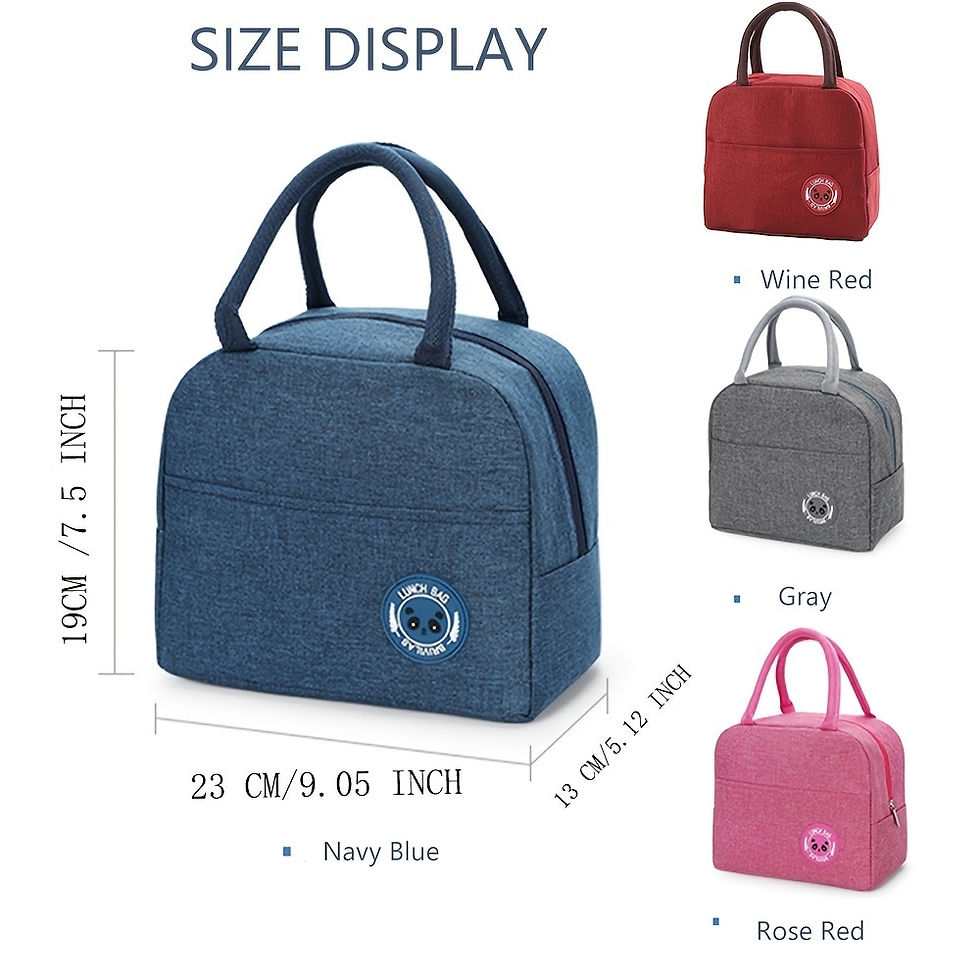 Thumbnail: 1pc Insulated Lunch Bag, Insulation Bento Pack, Aluminum Foil Rice Bag,Student
