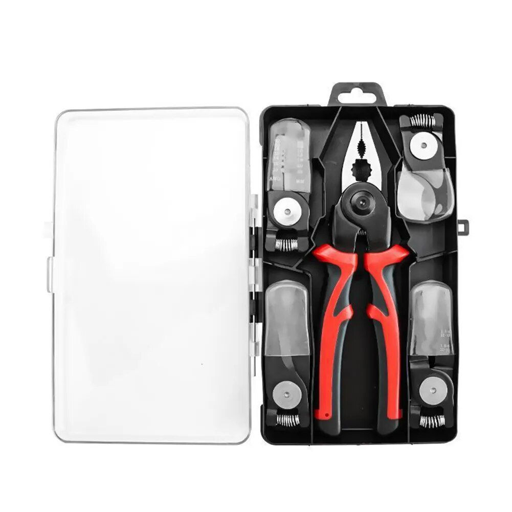 5 in 1 Wire Stripping Pliers Replaceable Cable Wire Stripper Cutter Portable Mu