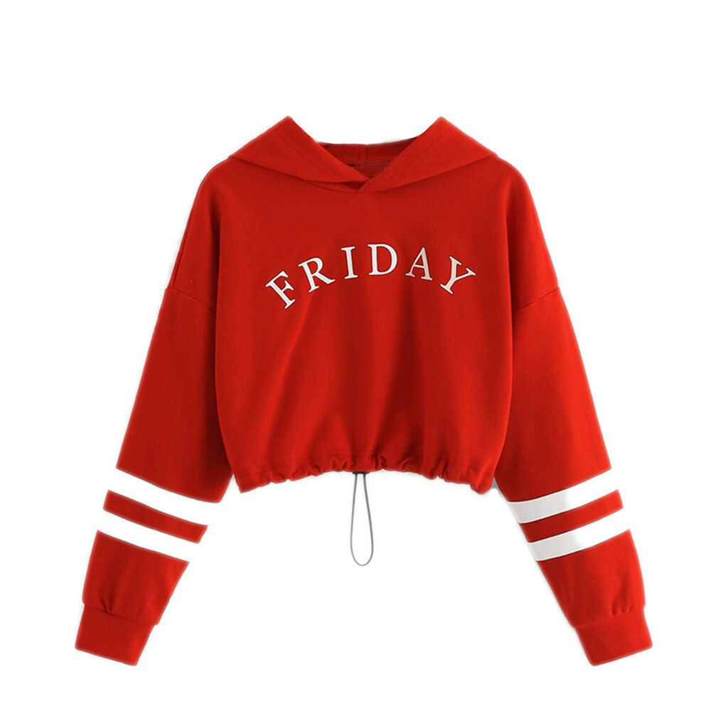 Children's Sweatshirts Letter Stripe Print Hooded Hoodies Pullover Kids Outfits