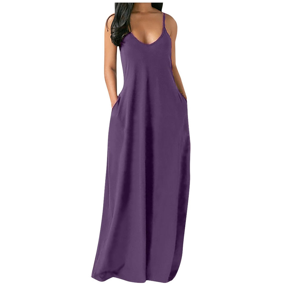 Miniatura: Fashion Summer Maxi Dress Women's Printed Sundress Casual Strap Tank Dress