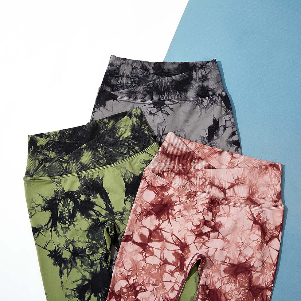 Thumbnail: Tie Dye Women Leggings Pants Irregular High Waist Casual Fitness Yoga Pant Soli