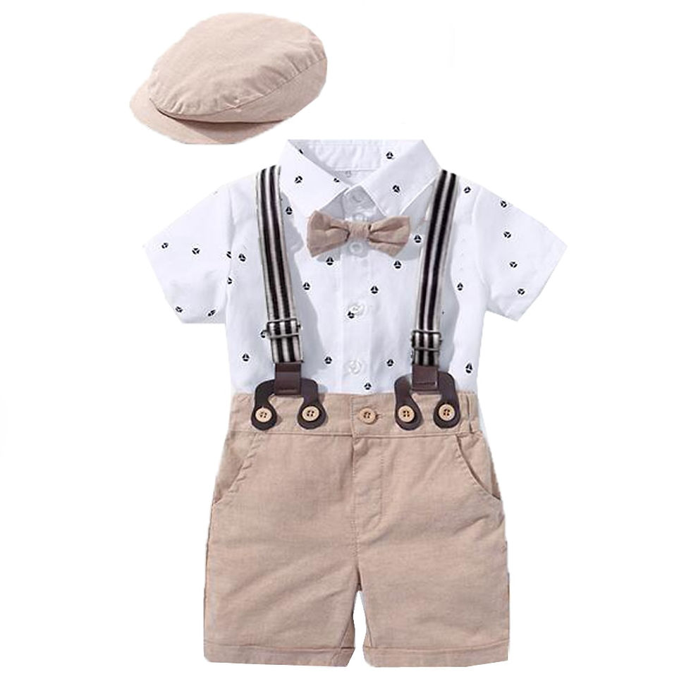 Miniatyrbild: Hot Baby Boy Clothing Suit Newborn Handsome Romper Bow Set Birthday Festival Gi