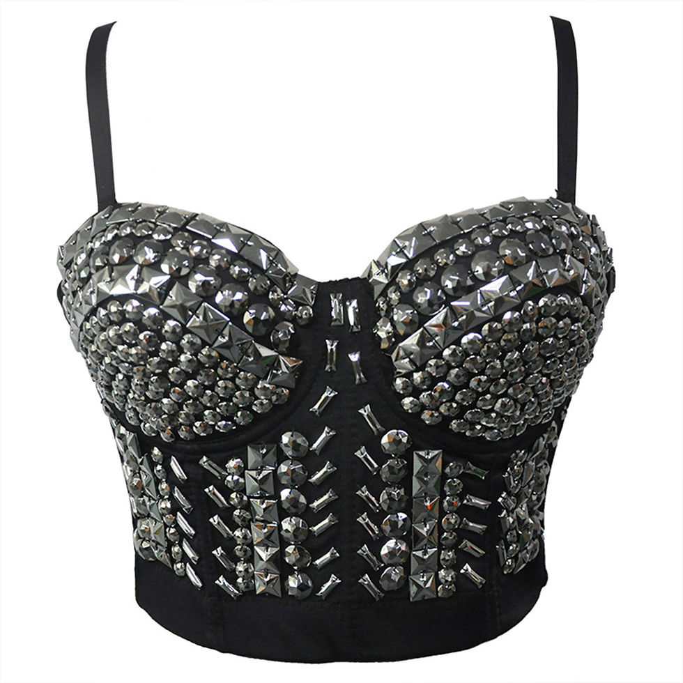 Thumbnail: Singer Dancer Costume Punk Sequin Bead Women Bra