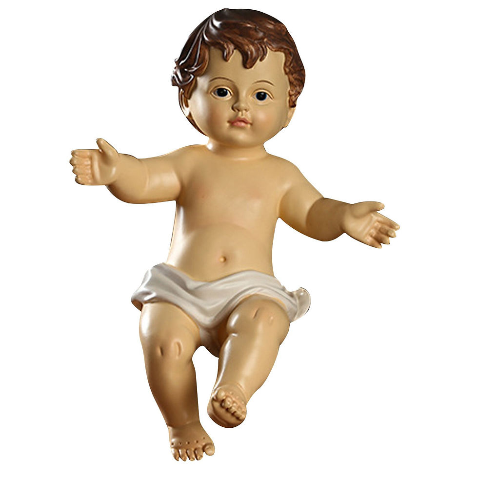 Children's Religious Nativity Resin Figure Small Baby Jesus Doll For Christmas