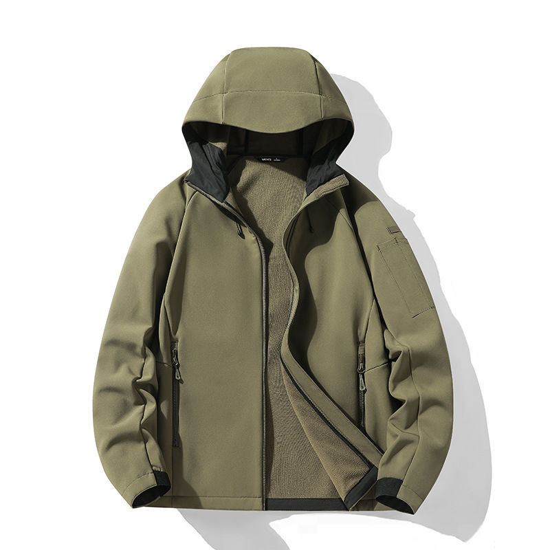 Sīktēls: Polyester Men's Assault Windproof Sports Jacket Breathable Soft Shell