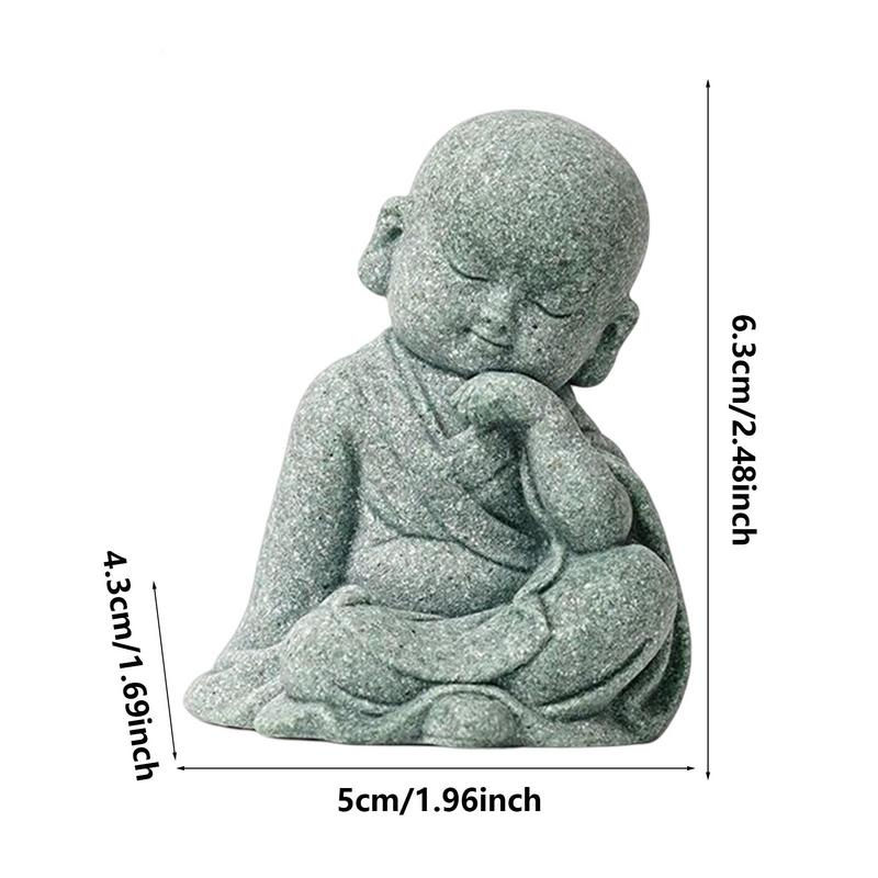 Thumbnail: Chinese Monk Figurine Buddha Ornament Carefree Buddha Statue Cute Resin