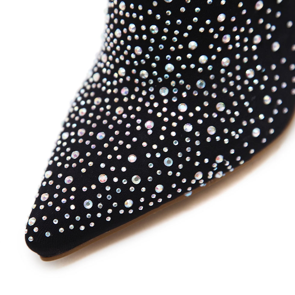 Thumbnail: Womens Fine Stretch Mesh Socks Fit Diamante Sparkly Glamor Cute Pointed