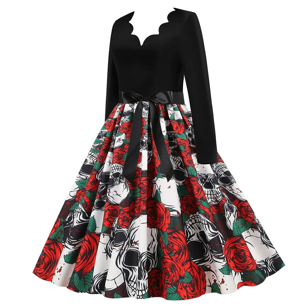 Plus Size Halloween Dress for Women Clothing 2023 Oversized Winter Long Sleeve