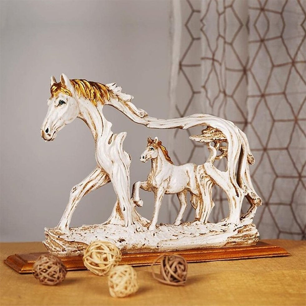 Thumbnail: Resin Indian Horse Statue Desktop Ornaments Crafts Animal Figurines