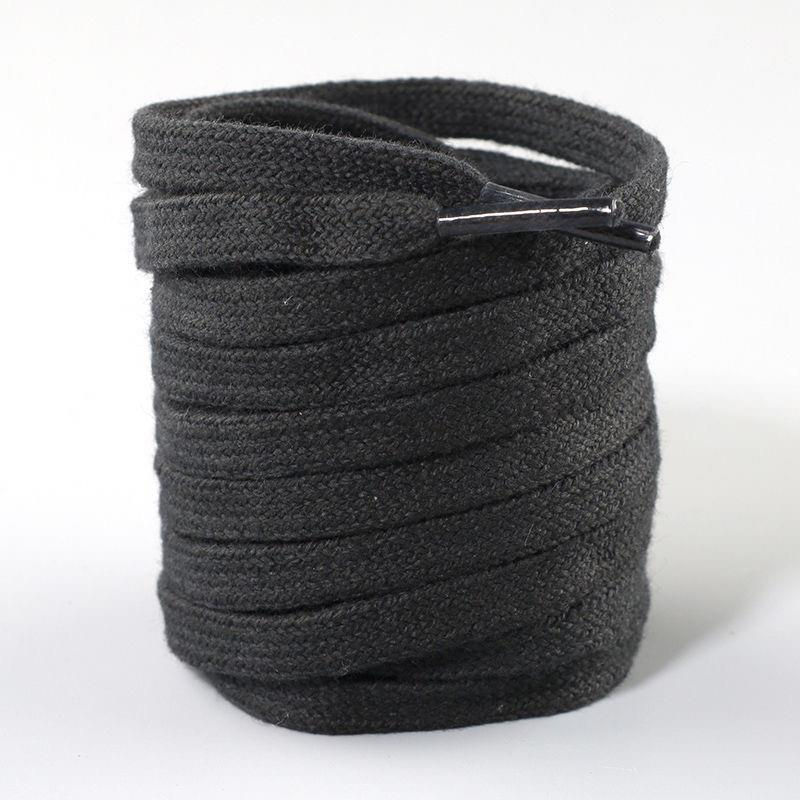 Thumbnail: 1Pair Cotton Flat Shoelaces Sneakers Canvas Shoe laces Women Men Shoelace White